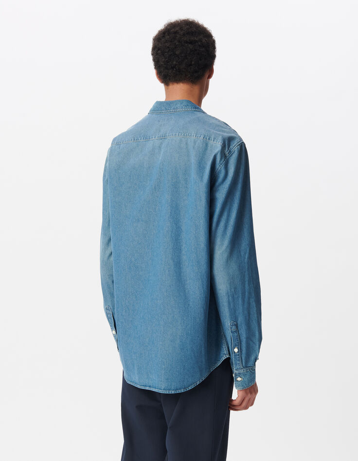 Overhemd in WATERLESS jeans-3