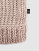 Jersey de punto calado beige de niña-6