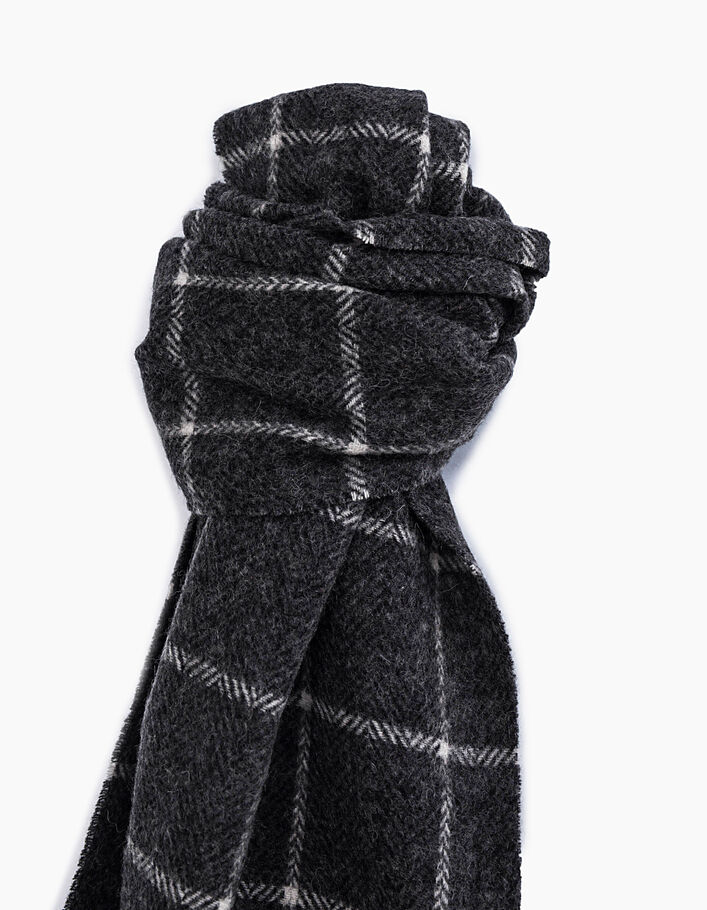 Men’s mouse grey check scarf - IKKS