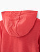 Sweat corail à capuche motifs embossés garçon -6