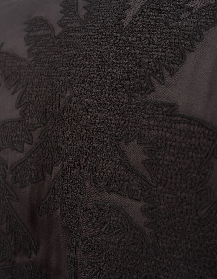 Cazadora teddy negro bicolor y bordados hombre-8