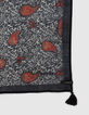 Foulard &eacute;cru &agrave; motif l&eacute;o cachemire Femme-2