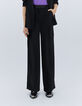 Pantalon fluide noir Femme-7
