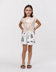 Short blanc imprimé maxi motifs fille-3