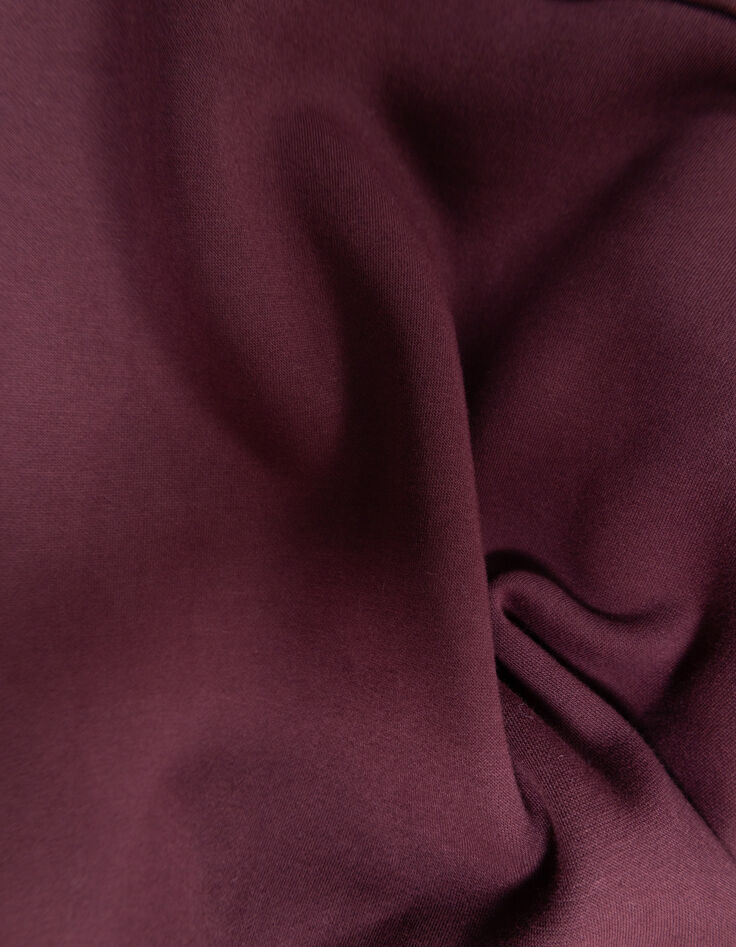 Cárdigan cremallera burdeos cuello camisero niño-7