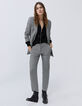Women’s black knit studded ribbed knit cardigan-5