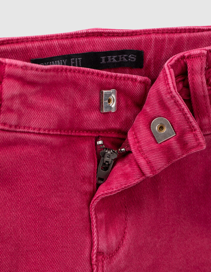 Jean skinny fuchsia ceinture tressée fille - IKKS