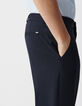 Pantalon de costume marine &agrave; revers Homme-4