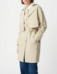 Beige 2-in-1 trenchcoat met uitneembare jas voor Dames-8