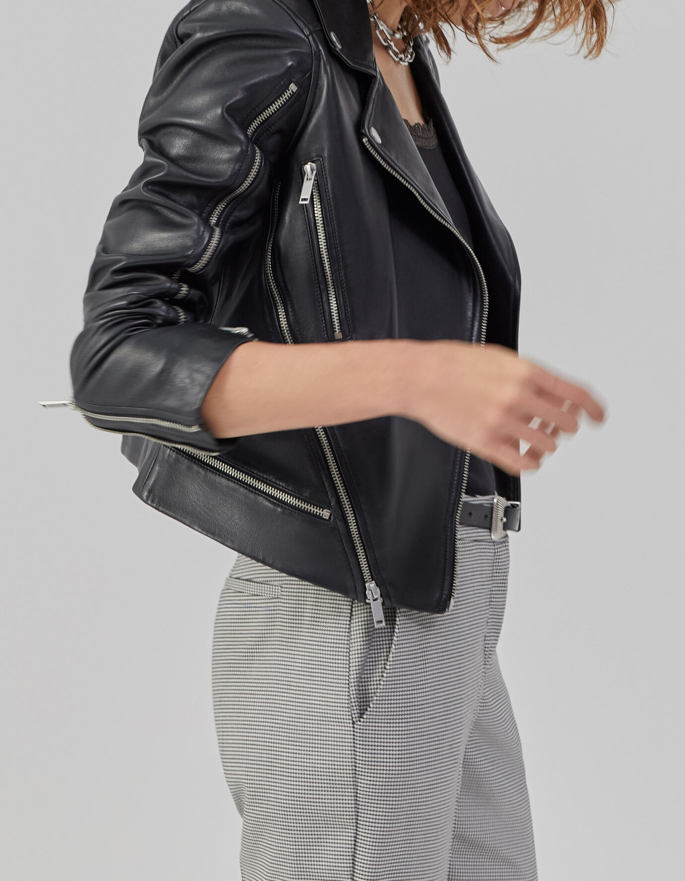 Blouson cuir cheap femme esprit