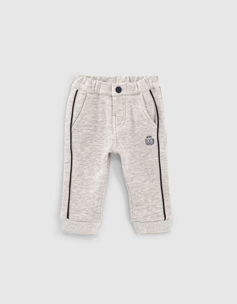 Baby boys’ grey joggers with side bias