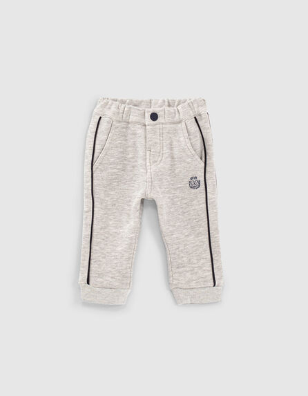 Baby boys’ grey joggers with side bias