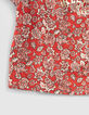 Rotes T-Shirt mit Blumenprint für Babymädchen-6