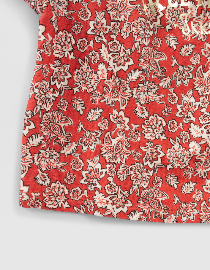 Baby girls’ red floral print T-shirt - IKKS