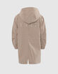 Boys’ beige hooded parka with embroidered back-4