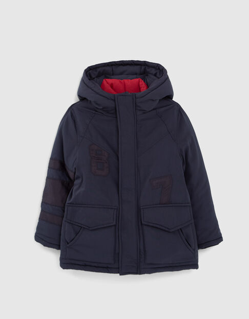 Boys’ 2-in-1 navy parka and colour block padded jacket - IKKS