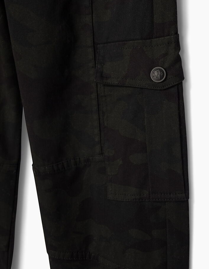 Pantalon battle noir camouflage garçon - IKKS