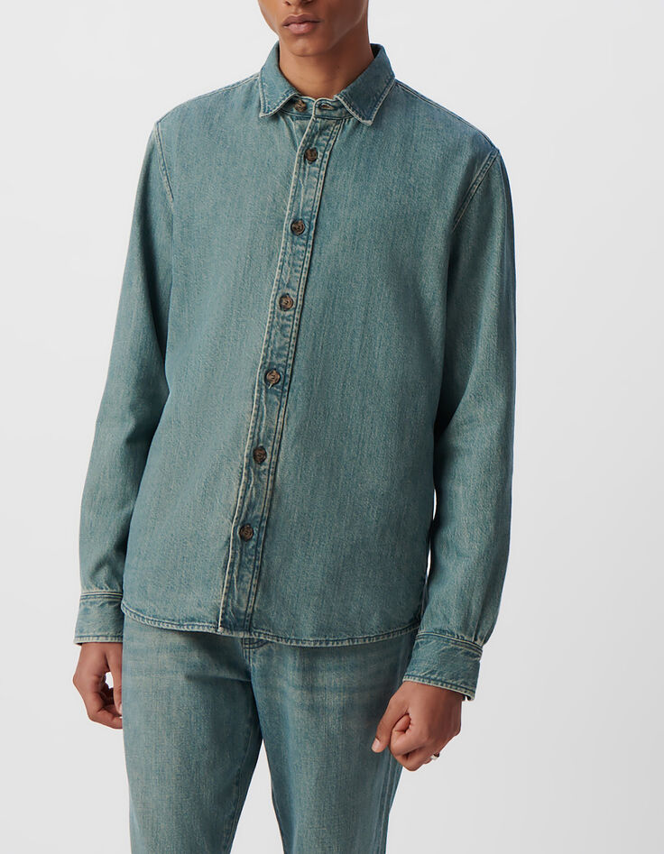 Sobrecamisa vaquera REGULAR azul gris&aacute;ceo hombre-2