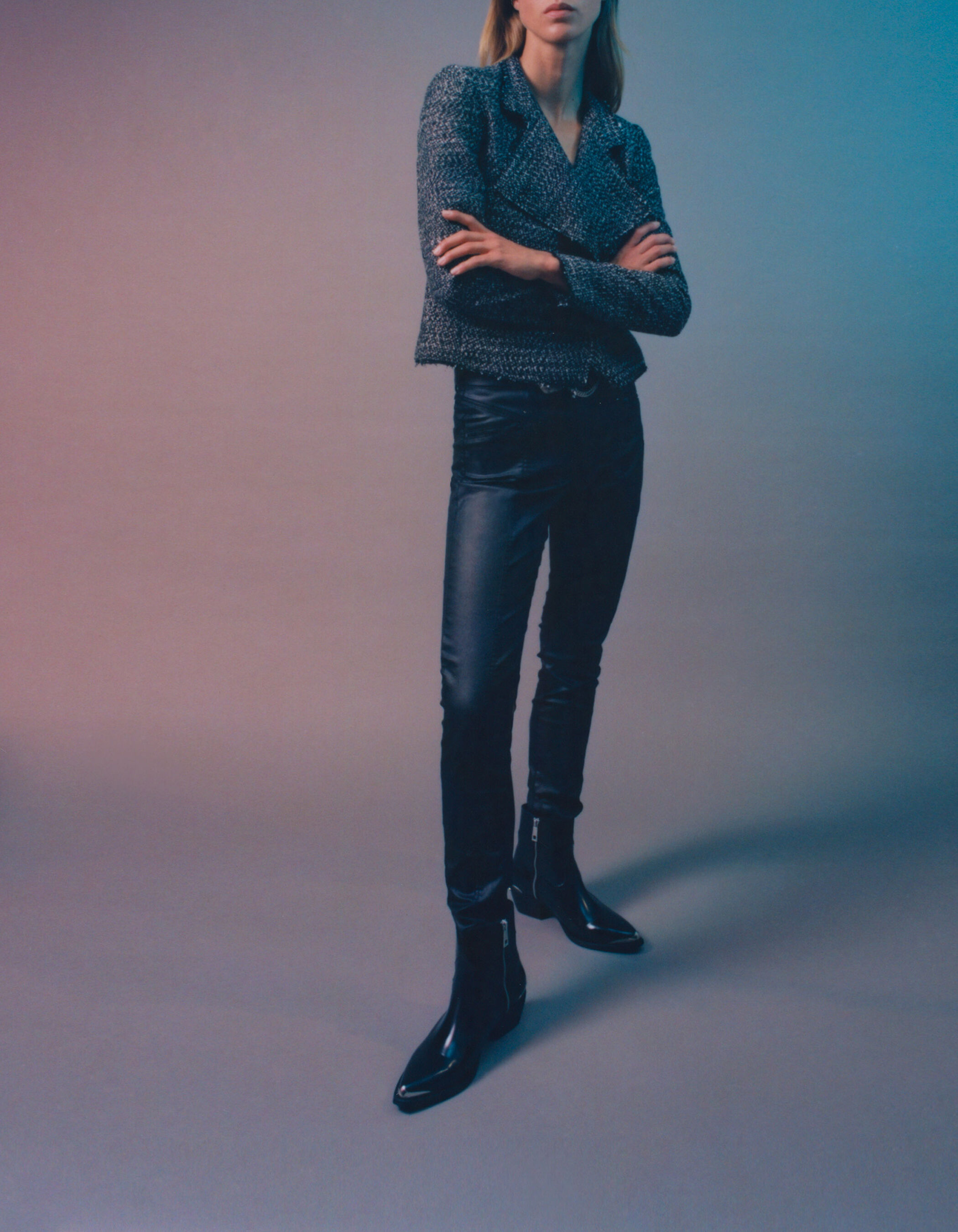 Jean slim noir brillant femme online