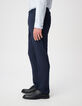 Elegante marine keperstof herenbroek-4