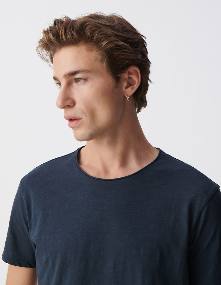 Men’s ink organic cotton Essential crew neck T-shirt-4
