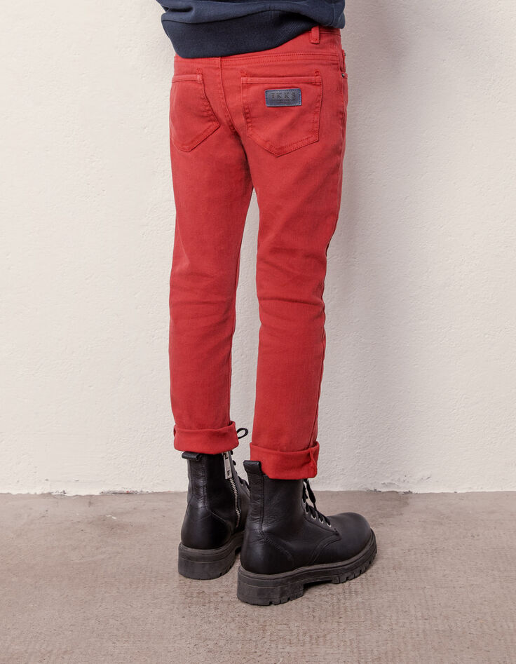 Mittelrote Slim-Jungenjeans -3