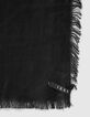 Women’s black IKKS monogram jacquard scarf-2