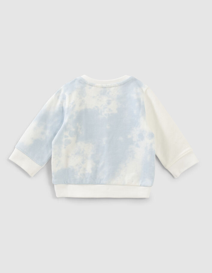 Weißes Sweatshirt mit Tie-Dye-Print für Babyjungen - IKKS