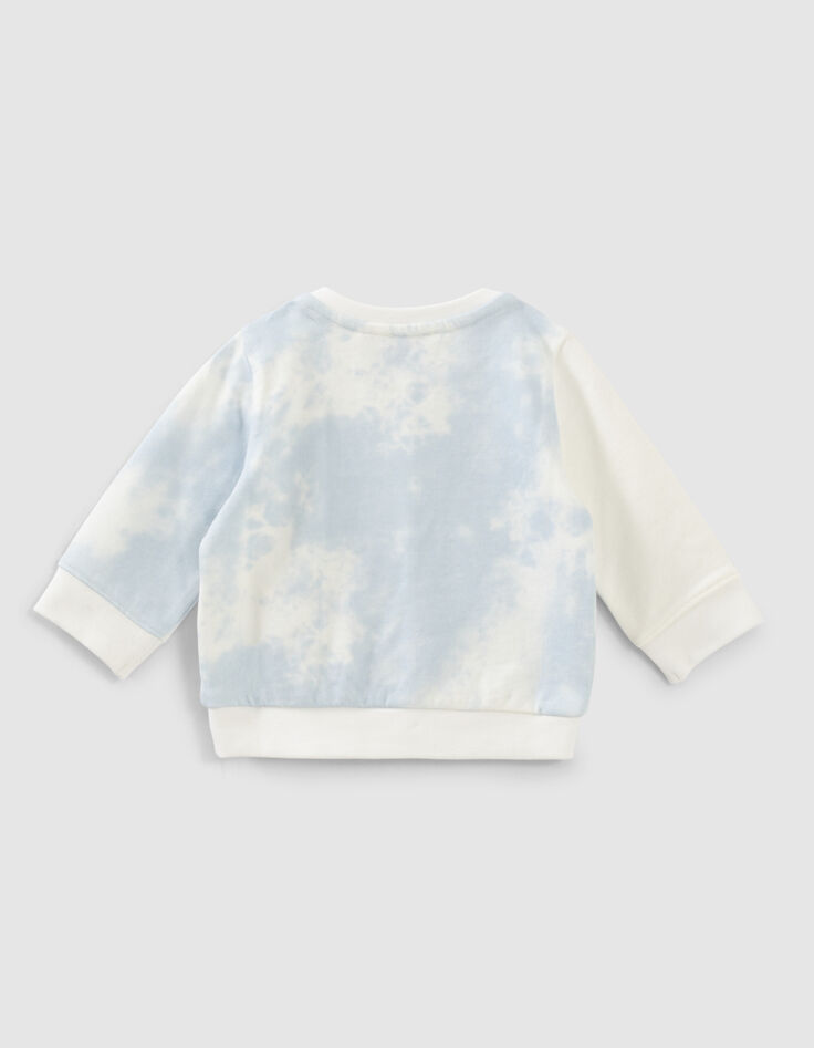 Witte sweater tie and dye-print babyjongens-2