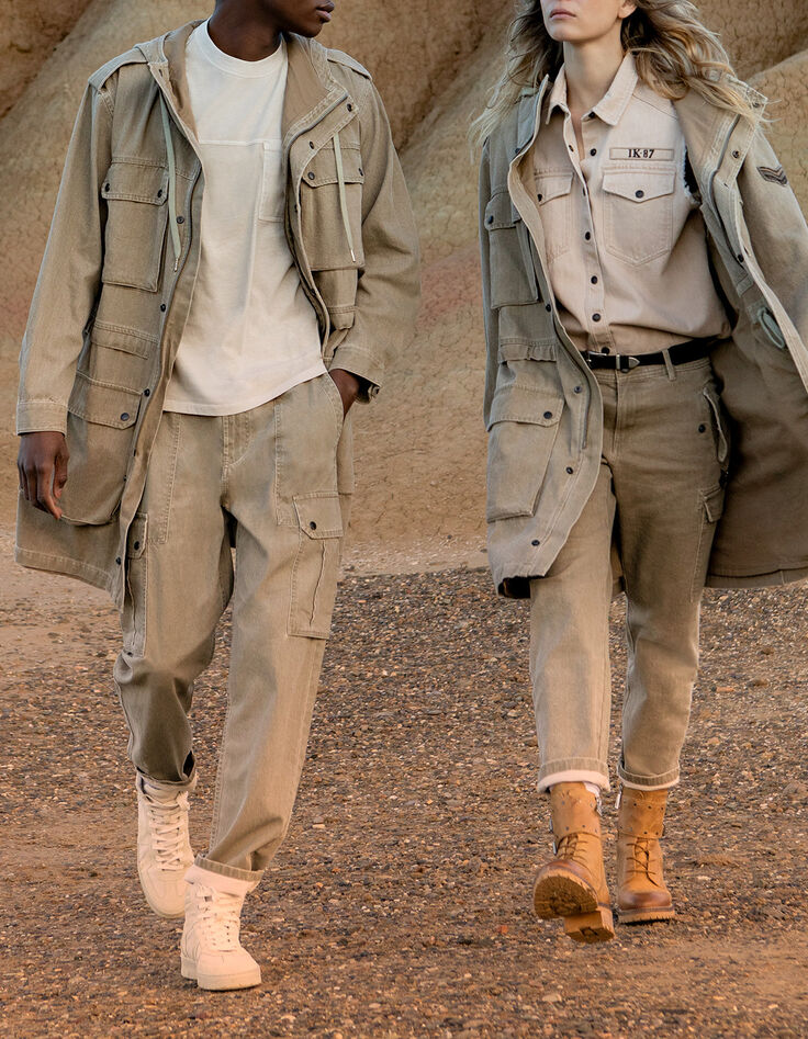 Terra® Denim Unisex-Oversize-Parka in Hellkhaki-8