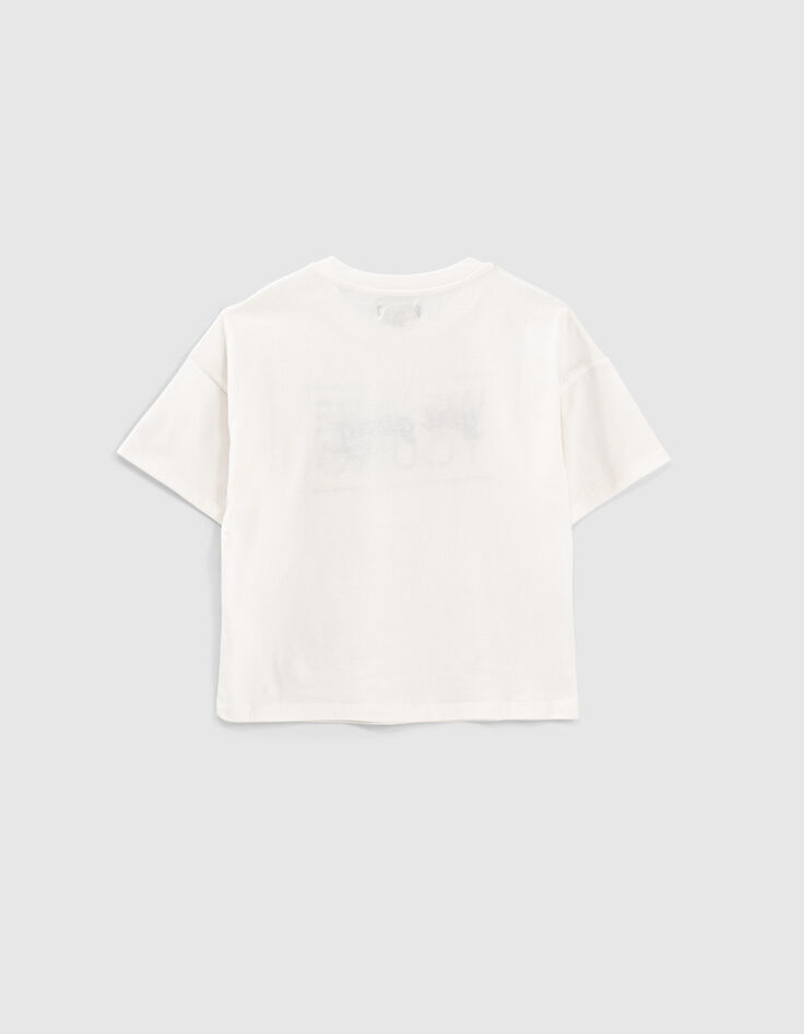 Camiseta blanco roto cropped mensaje ni&ntilde;a-4