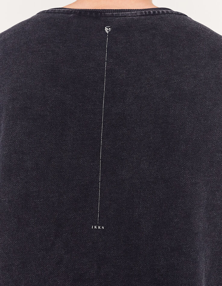 Men’s black faded sweatshirt fabric sweatshirt-5