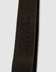 Sac seau kaki raphia tress&eacute; double anse Femme-6