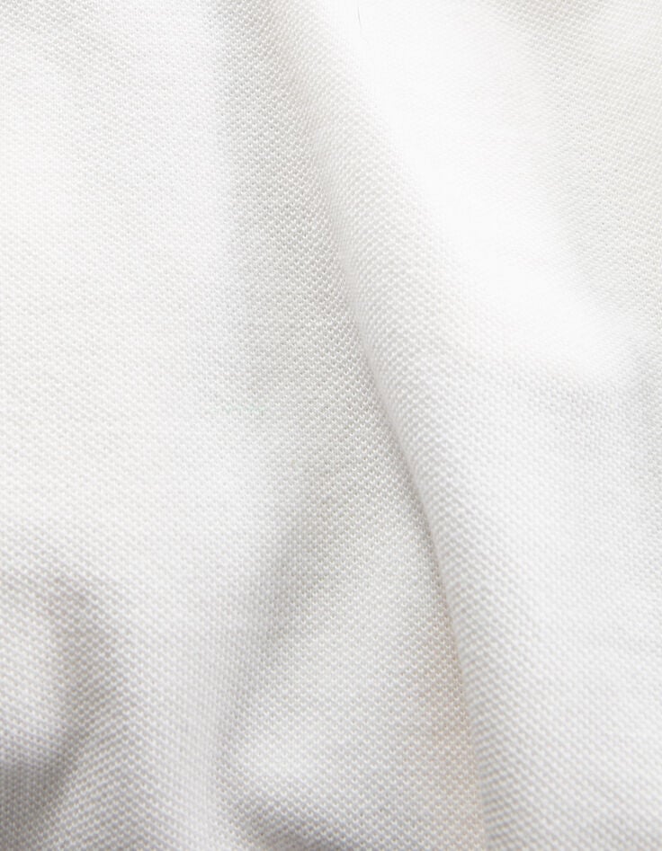 Polo écru coton bio col jacquard typo bébé garçon-7 Polo écru coton bio col jacquard typo bébé garçon-7