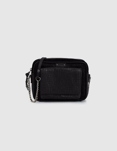 Women’s The Lover black python and pony-look boxy bag - IKKS