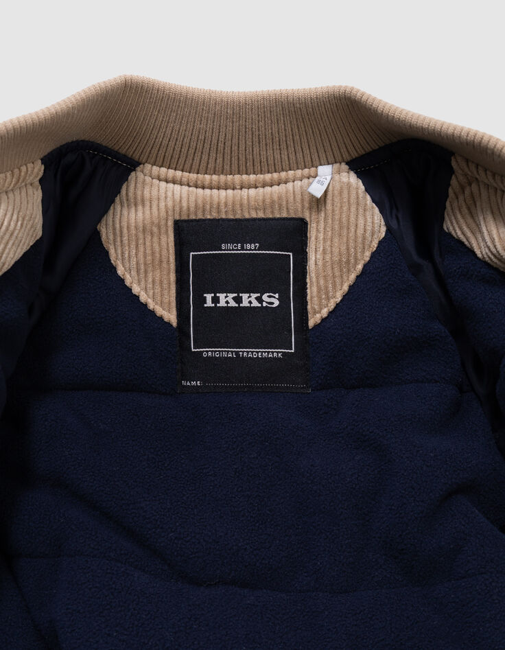 Boys’ beige corduroy varsity-style jacket-6