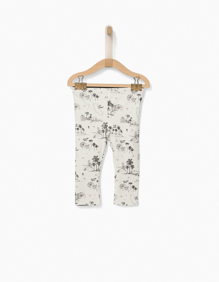 Leggings réversible gris et blanc bébé fille-1 Leggings réversible gris et blanc bébé fille-1