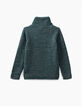 Boys’ emerald high neck knit sweater-4