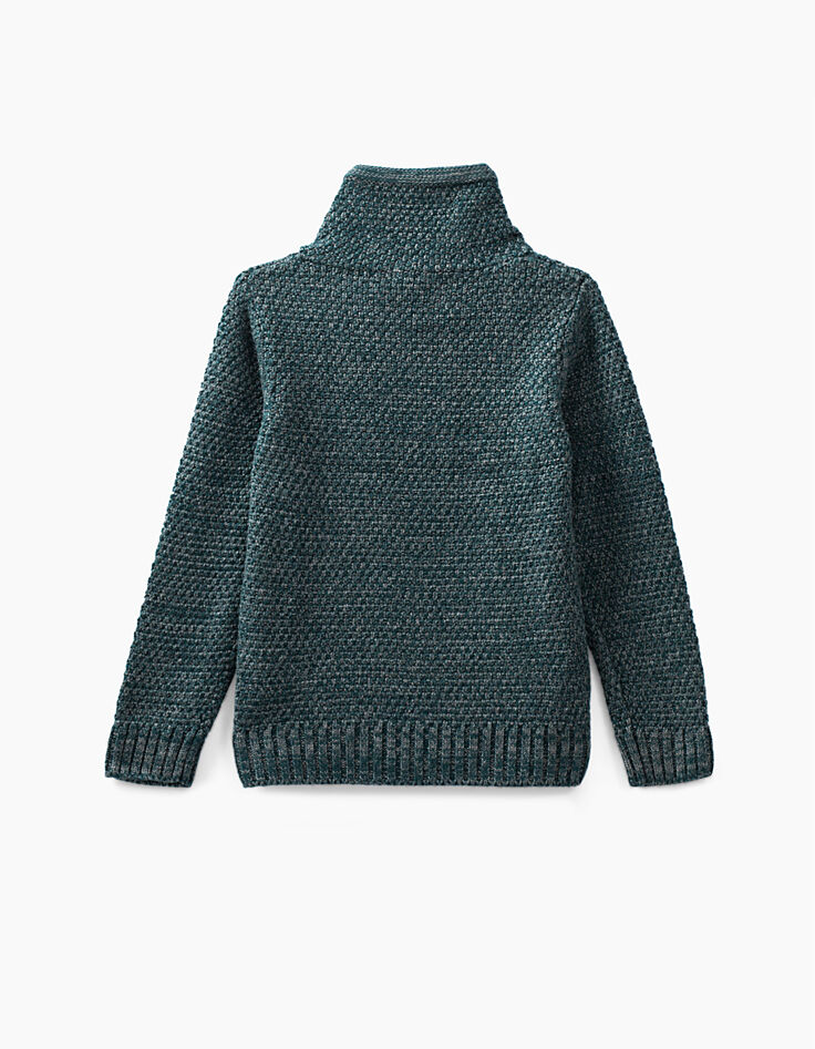 Boys’ emerald high neck knit sweater-4
