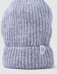 Girls’ medium grey marl rib knit beanie-6