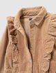 Girls’ beige corduroy jumpsuit-2