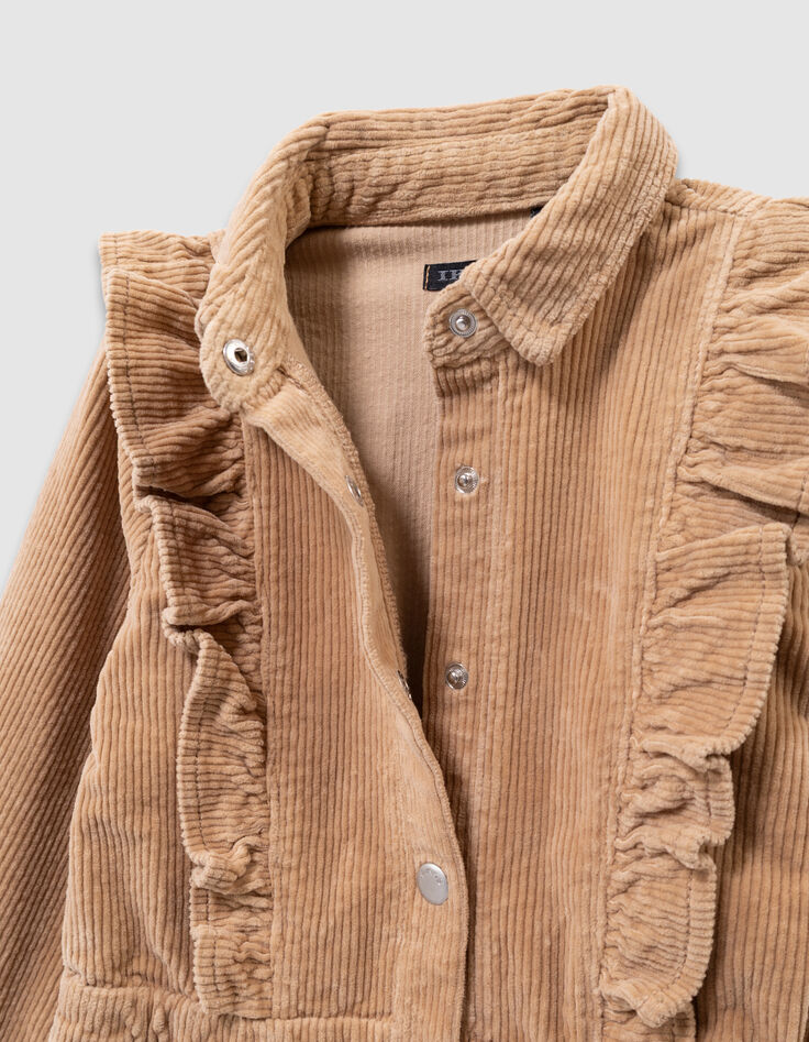 Girls’ beige corduroy jumpsuit-2