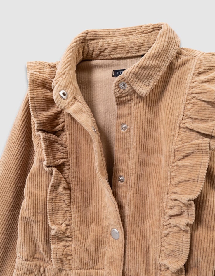 Girls’ beige corduroy jumpsuit-2 Girls’ beige corduroy jumpsuit-2