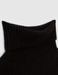 Black studded high collar dress-4