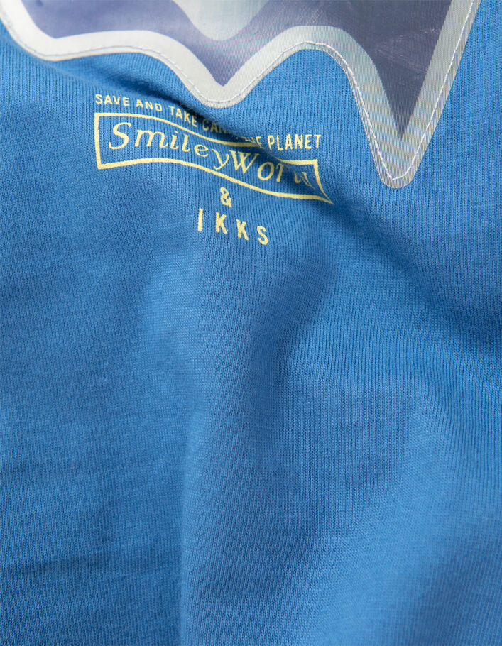 Blauw T-shirt lenticulaire opdruk SMILEYWORLD jongens - IKKS