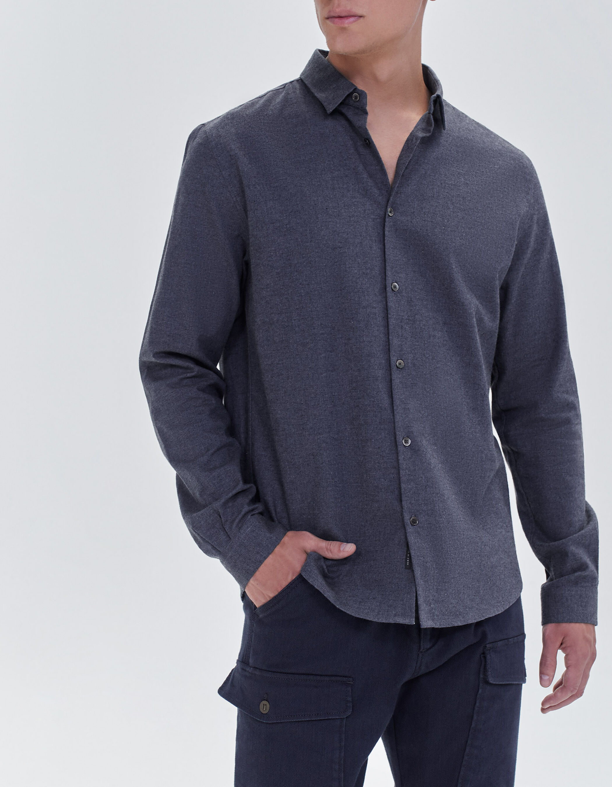 Chemise flanelle homme uni deals