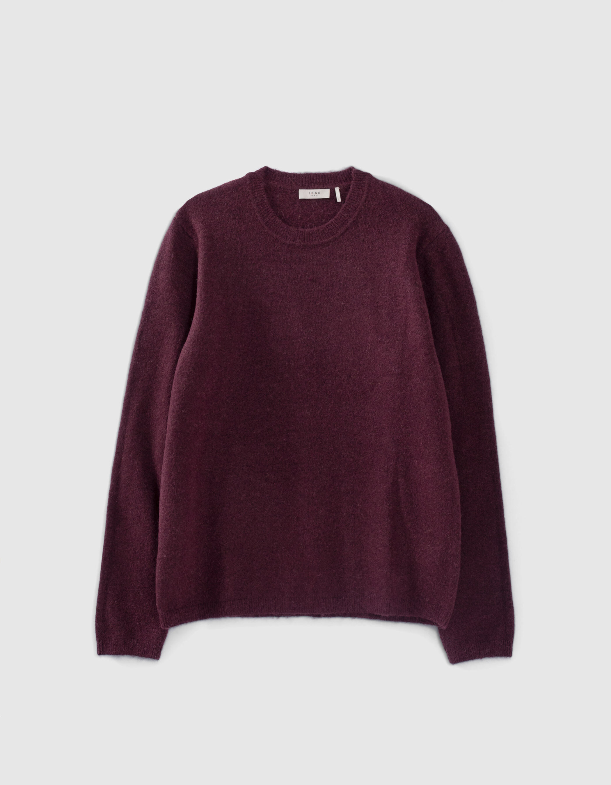 Men s burgundy fluffy knit jumper