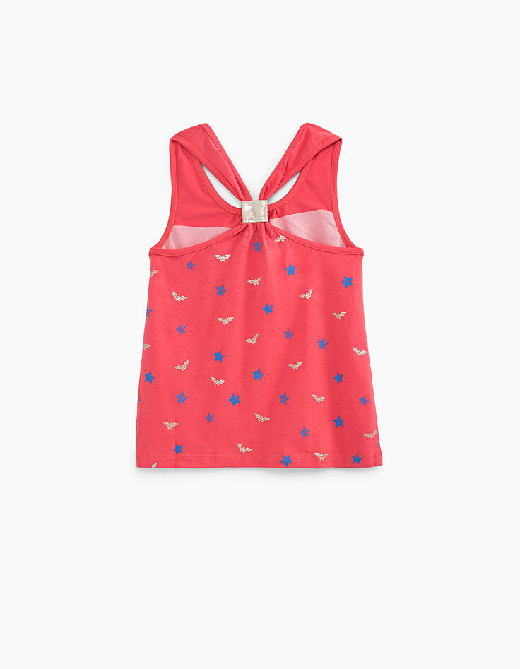 Girls’ dark orange Wonder Woman embroidered vest top-2