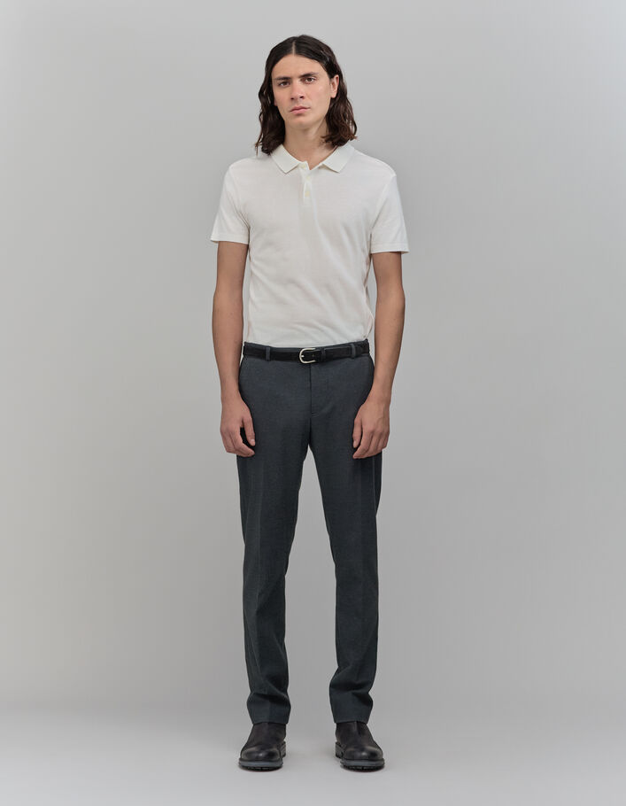 mens off white polo shirt