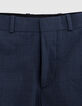 Pantalon de costume marine mini-carreaux TRAVEL SUIT Homme-4
